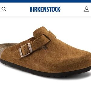 Birkenstock Tan Suede Slip-On Clogs